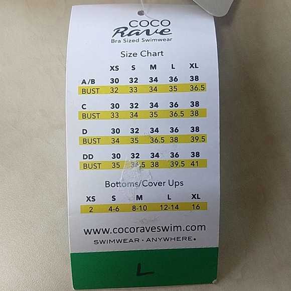 Coco Rave Tegan Ruffle Multi Strap Bikini Top L - Picture 5 of 8